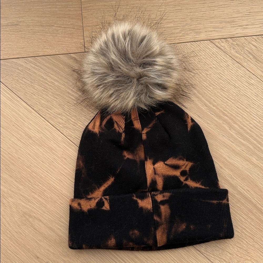 PANACHE Beanie Tie Dye Knit Hat with Pom Pom - Picture 7 of 10